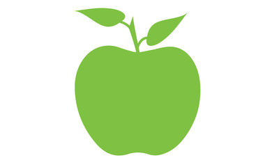 Vector green apple symbol illustration
