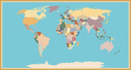 VINTAGE WORLD MAP BLIND