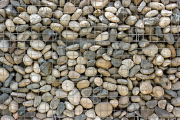 Backgrounds collection - Wall built of sea pebbles