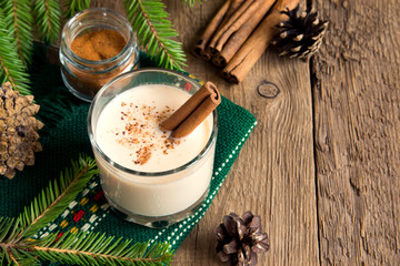 Eggnog with cinnamon