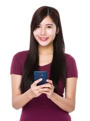 Young Woman use of the mobile phone