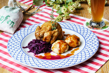 roasted chicken with potatoes