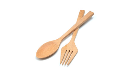 Wooden Spoon isolated on white background