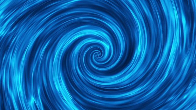 Abstract rotating spiral in blue