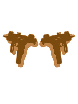 2 guns shoot snapshot mini Uzis