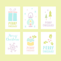 Set of 6 Christmas cards