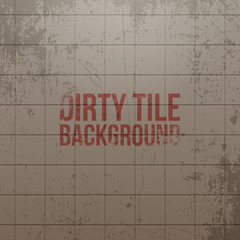 Realistic vector dirty Tile Wall Background