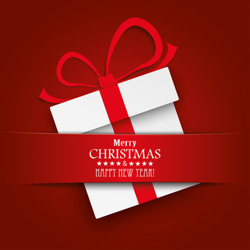 Christmas Gift Carton Red Banner