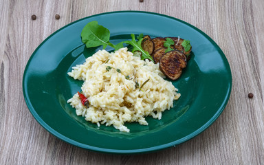 Risotto with eggplant