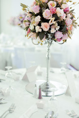 Beautiful decoration on wedding table