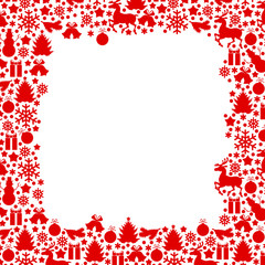 Christmas greeting frame with baubles