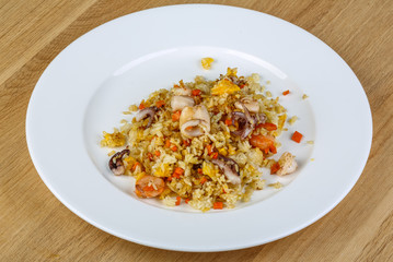Fried rice with seafood