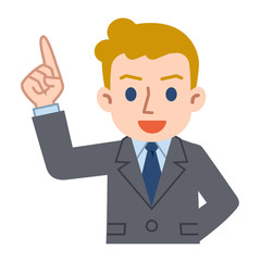 指差す白人ビジネスマン