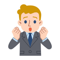 やる気の若い白人ビジネスマン