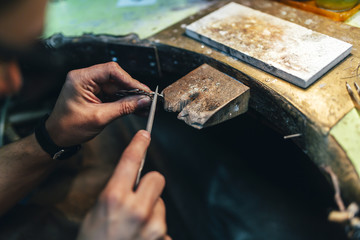 Jeweler crafting jewelry