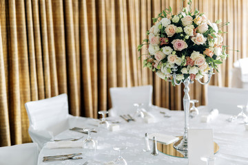 Beautiful wedding tables and roses