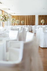 Beautiful wedding tables and  in bouquet