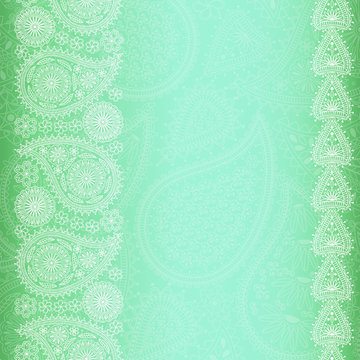 Floral  paisley background with place for your text. Vector illustration