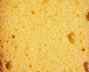 crispy baked bread with butter and sugar