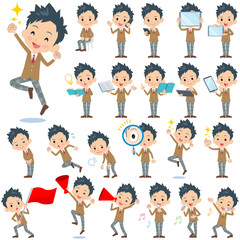 school boy Brown Blazer 2／同じシリーズはtoyotoyoポートフォリオ内から「親しみ　デフォルメ」と検索してください