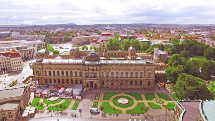 Zwinger Palace (Der Dresdner Zwinger) Art Gallery of Dresden, which was almost completely destroyed during the Second World War. Saxony, Germany.