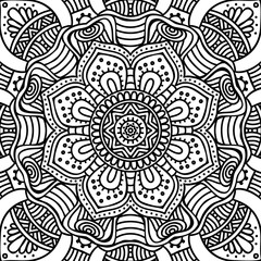 Fototapeta premium Mandala. Coloring page