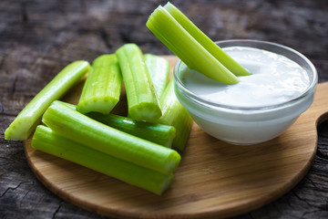 Celery sticks with  dip