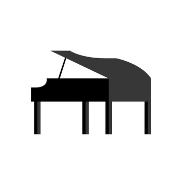 Grand Piano Flat style logo icon