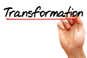 Hand writing Transformation with marker, health concept