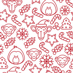 Christmas background, seamless tiling, great choice for wrapping paper pattern