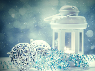 Abstract Christmas backgrounds with lantern and beauty holiday d