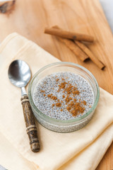 Chia pudding with cinnamon