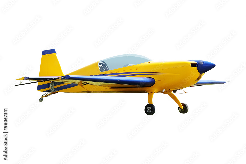 Poster The image of a sport propeller airplane