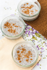 Chia pudding with cinnamon