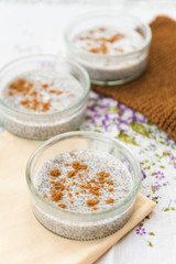Chia pudding with cinnamon