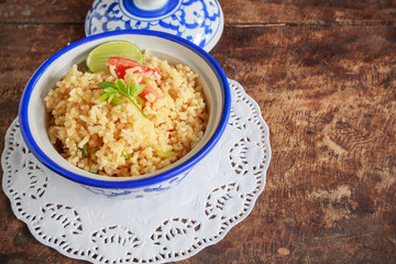 Bowl of egg fried rice