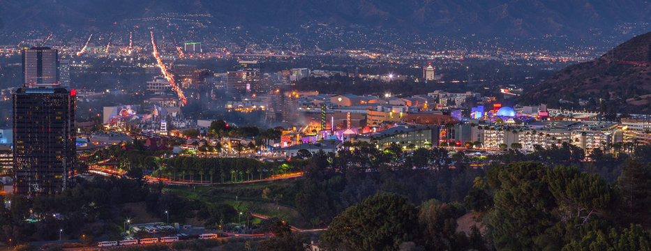 Panoramic View of Studio City, San Fernando Valley, Los Angeles,