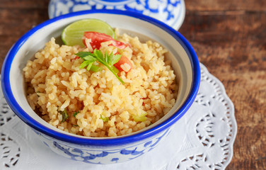 Bowl of egg fried rice