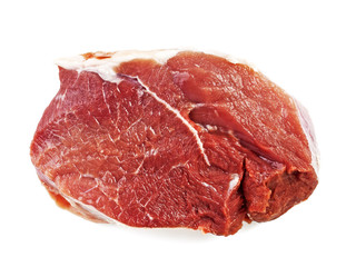 Raw meat isolated on a white background