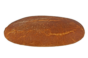 Delicious rye bread on white background