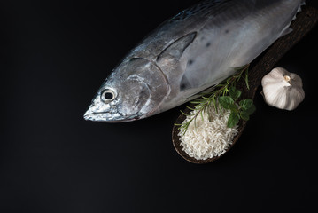 Fresh fish, rice and spices