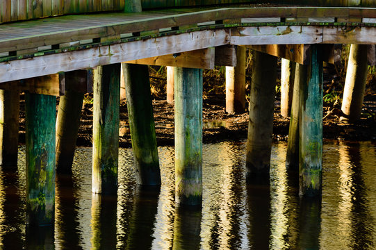 Wooden pillars