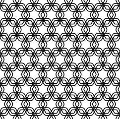 Zelfklevend Fotobehang Repeating black and white grid pattern © David Zydd