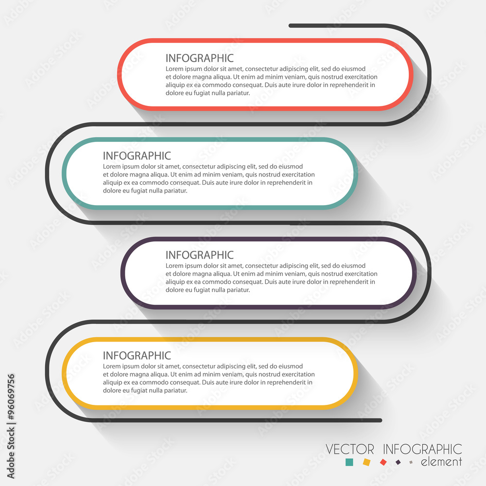 Wall mural vector colorful info graphics for your business presentations.