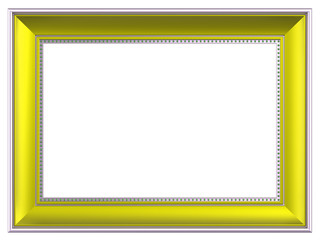 Picture frame isolated on white background. Computer generated 3D photo rendering.