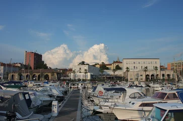 Photo sur Plexiglas Porte Motor boats  in harbor in Koper, Slovenia