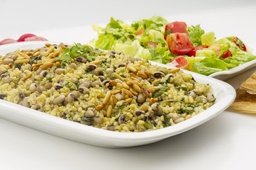  Black Eye Peas with Chard , Lebanese food of Loubieh Msallat wi