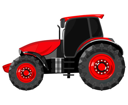 Red tractor side