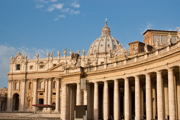 Fototapeta na wymiar Exterior view of St. Peter's Basilica against sky