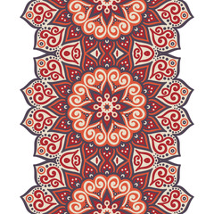 Ethnic floral seamless pattern